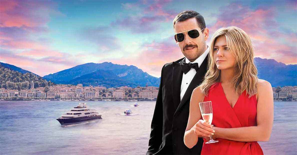 Adam Sandler et Jennifer Aniston dans une photo promotionnelle pour Murder Mystery.