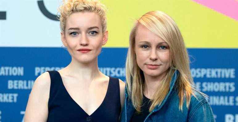 Julia Garner and Kitty Green attending The Assistant Press Conference as part of the 70th Berlinale (Berlin International Film Festival) in Berlin, Germany on February 23, 2020. Photo by Aurore Marechal/Abaca/Sipa USA(Sipa via AP Images)
