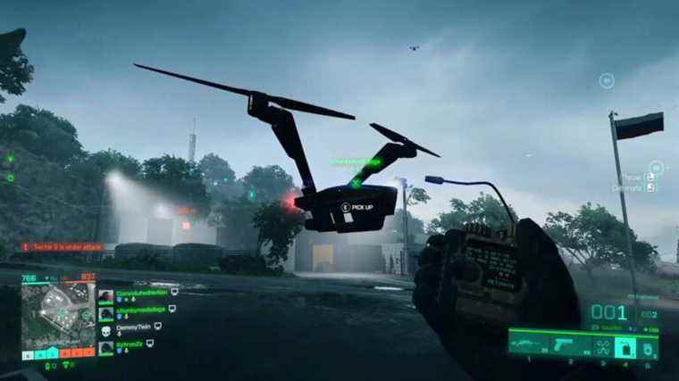 Options de drone Battlefield 2042 C5 en cours d’examen par DICE ;  « Conscient » du bogue promu de fin de manche