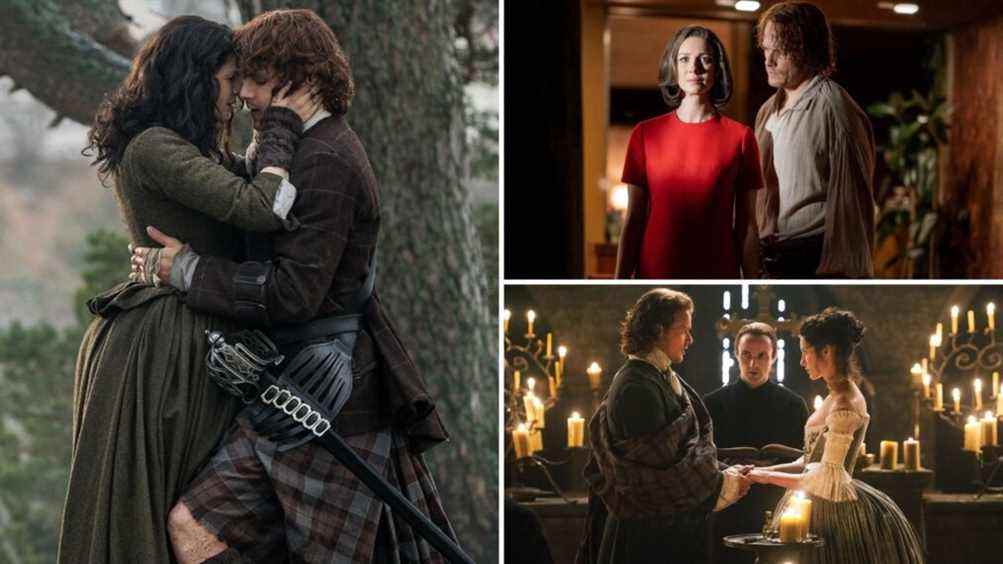 Outlander Favorite Episodes Sam Heughan, Caitriona Balfe, and Diana Gabaldon