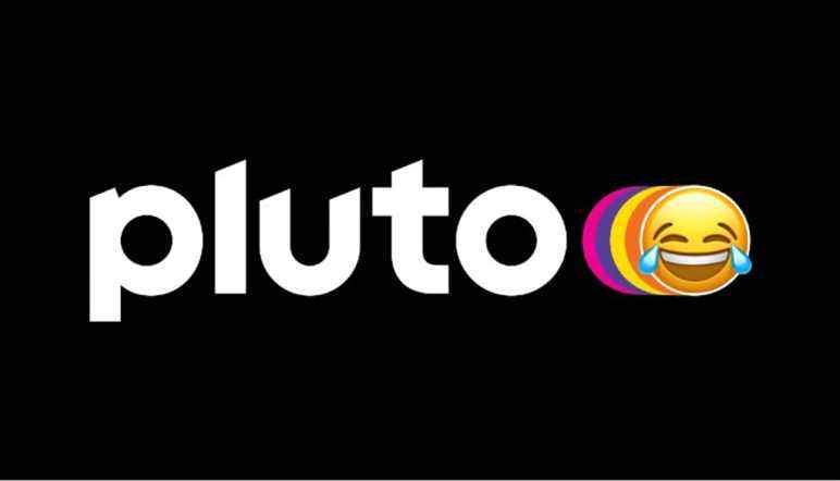 Pluto TV logo with unicode emoji