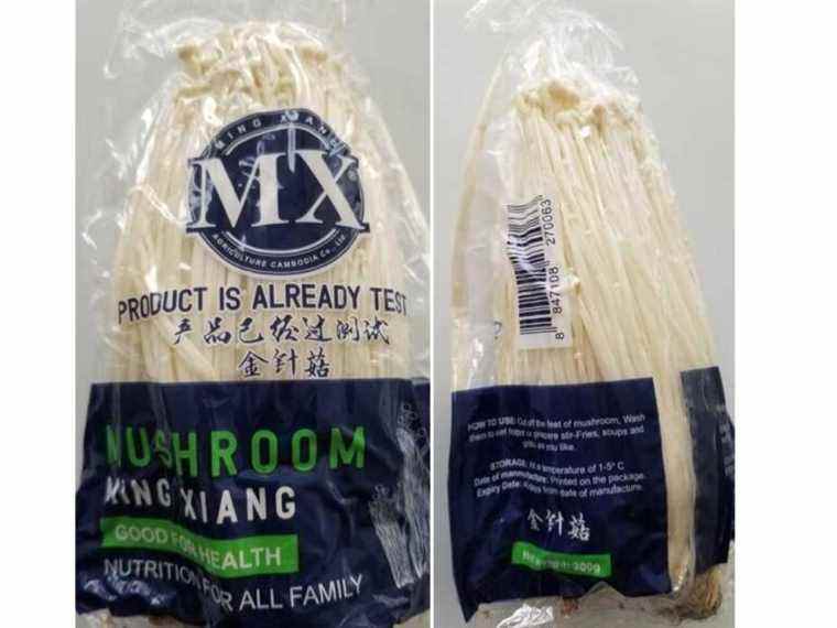 Rappel de champignons Enoki de marque Ming Xiang pour une possible contamination à la Listeria