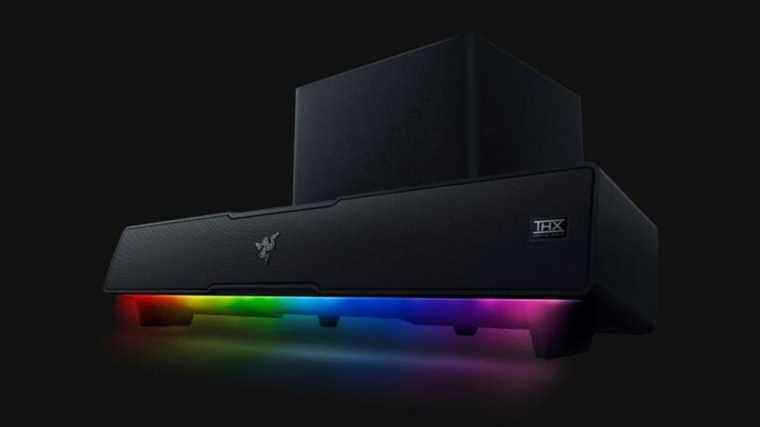 Razer Leviathan v2 PC Soundbar Intros Audio THX et éclairage RVB