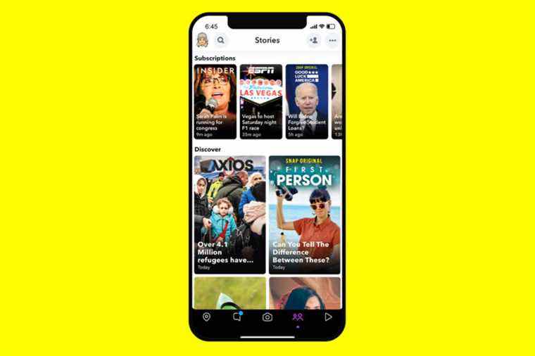 Snapchat permet aux médias de partager automatiquement des articles sous forme d’histoires