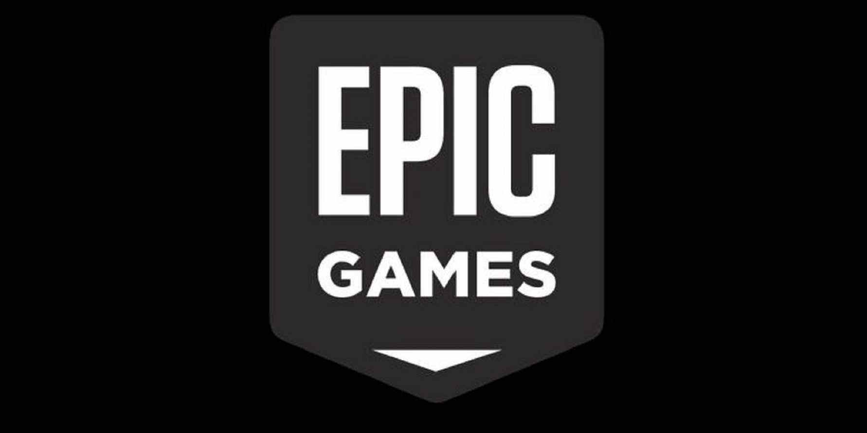 black background epic games logo