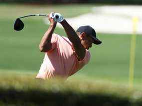 Tiger Woods s'échauffe dans la zone d'entraînement avant le Masters au Augusta National Golf Club le 03 avril 2022 à Augusta, en Géorgie.  (Photo de Gregory Shamus/Getty Images)