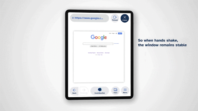 Un navigateur Web intelligent et stabilisé facilite la lecture sur iPad pour les utilisateurs confrontés à des tremblements des mains