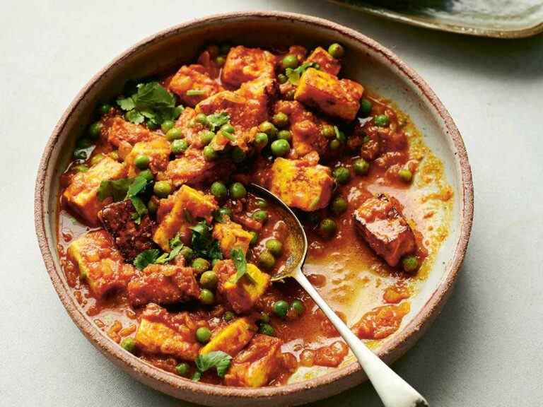 Cuisinez ceci: Punjabi matar paneer – paneer épicé à la tomate et aux pois verts – de Thali