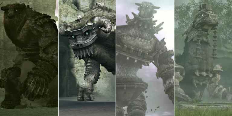 Shadow of the Colossus colossi one two three four