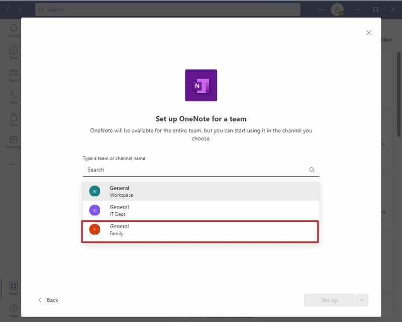 Microsoft Teams Configurer une option d'onglet