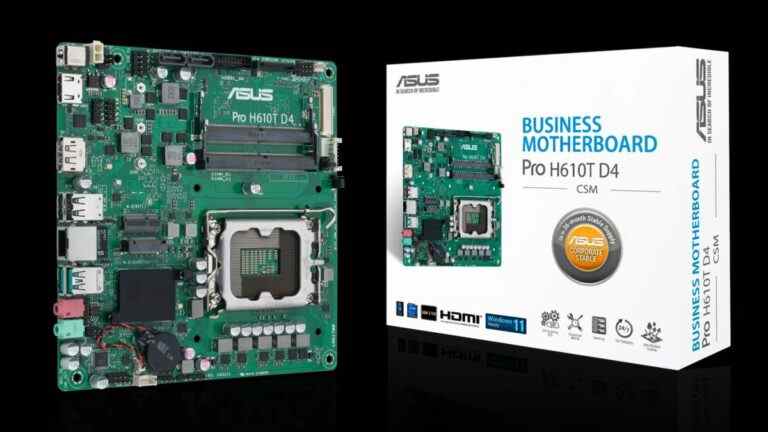 La carte mère Asus Pro H610T ITX DDR4 SO-DIMM arrive au détail cette semaine