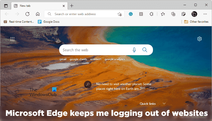 Fix Microsoft Edge m’empêche de me déconnecter des sites Web