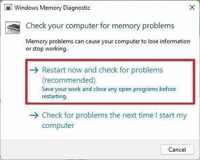 Vérification du diagnostic de la mémoire Windows pour les problèmes