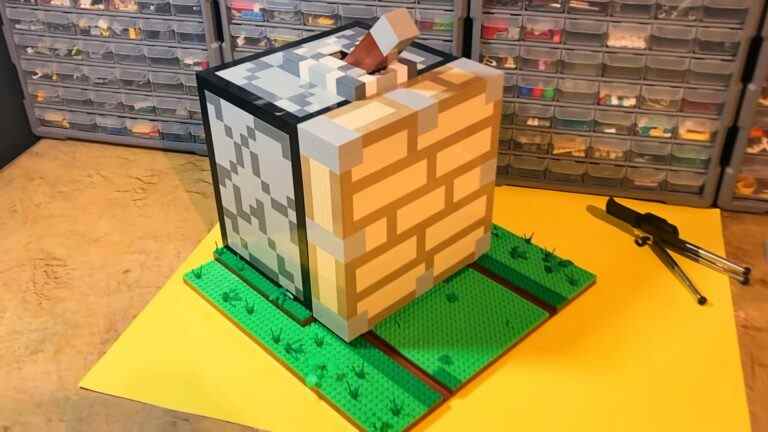 Un fan construit un piston Minecraft en Lego
