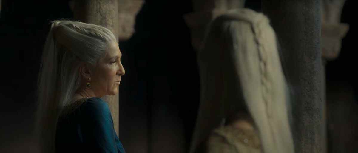 Rhaenys Targaryan joué par Eve Best dans House of the Dragon de HBO