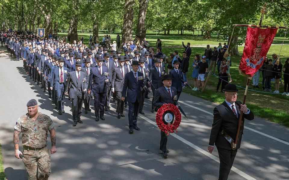 Des vétérans assistent au Cavalry Sunday, le défilé annuel de la Combined Cavalry Old Comrades Association, qui se déroule à Hyde Park - Martyn Wheatley / i-Images/i-Images