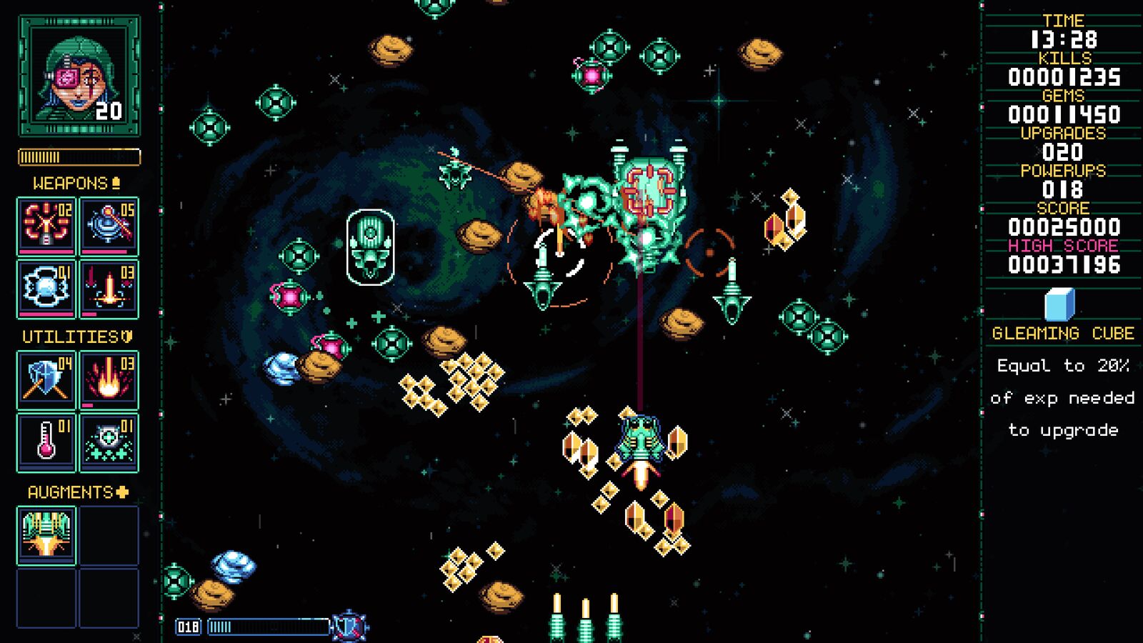 Ce vaisseau spatial shoot 'em up est un peu comme Vampire Survivors

