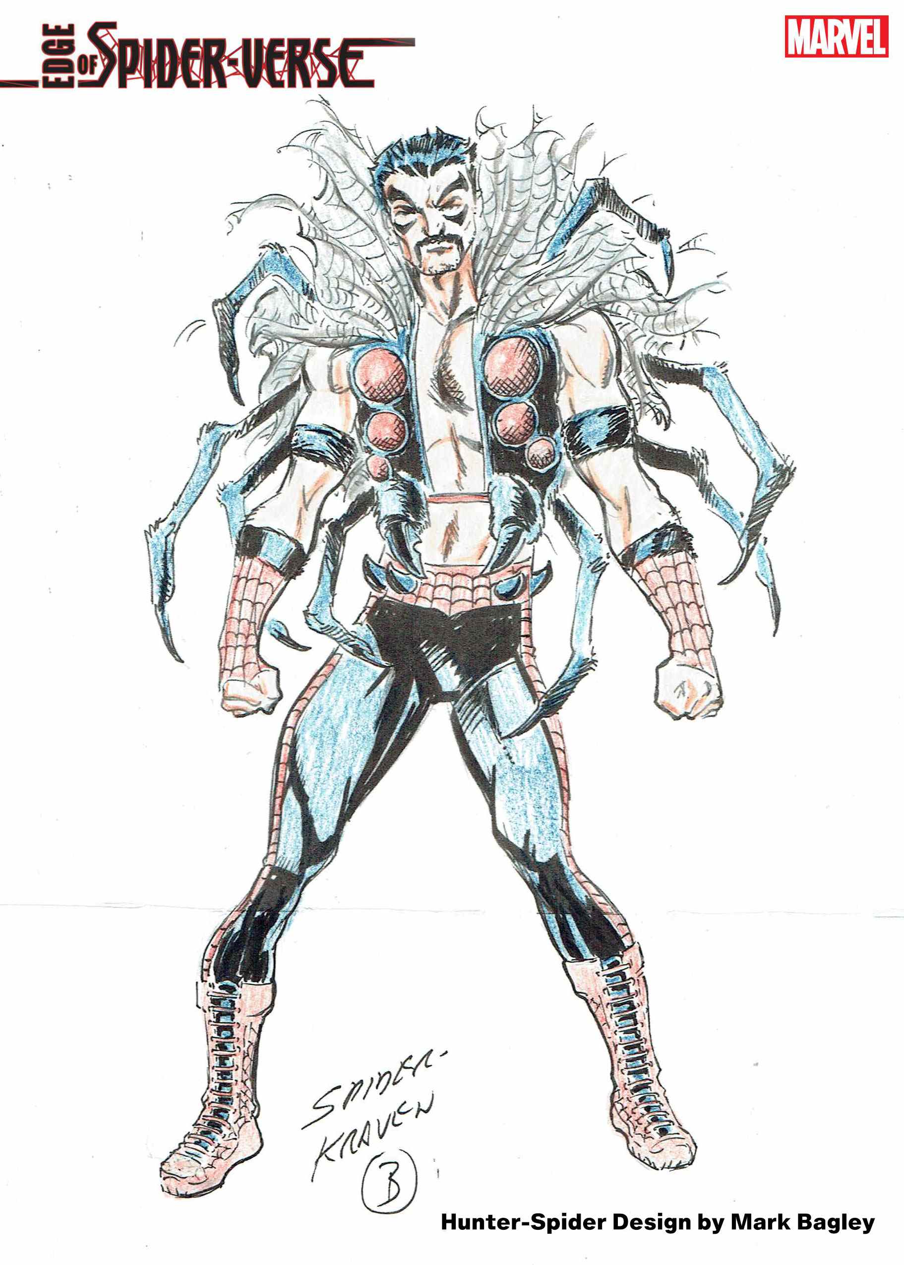 Conception du personnage Hunter-Spider par Mark Bagley