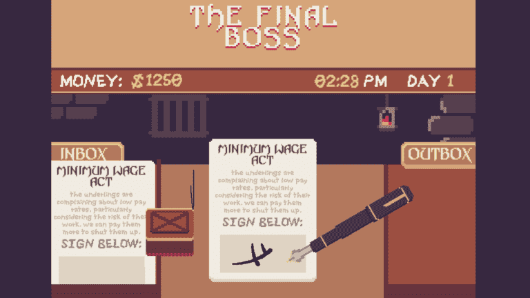 The Final Boss est un conte gratuit de style Papers, Please sur la corvée de diriger un empire maléfique
