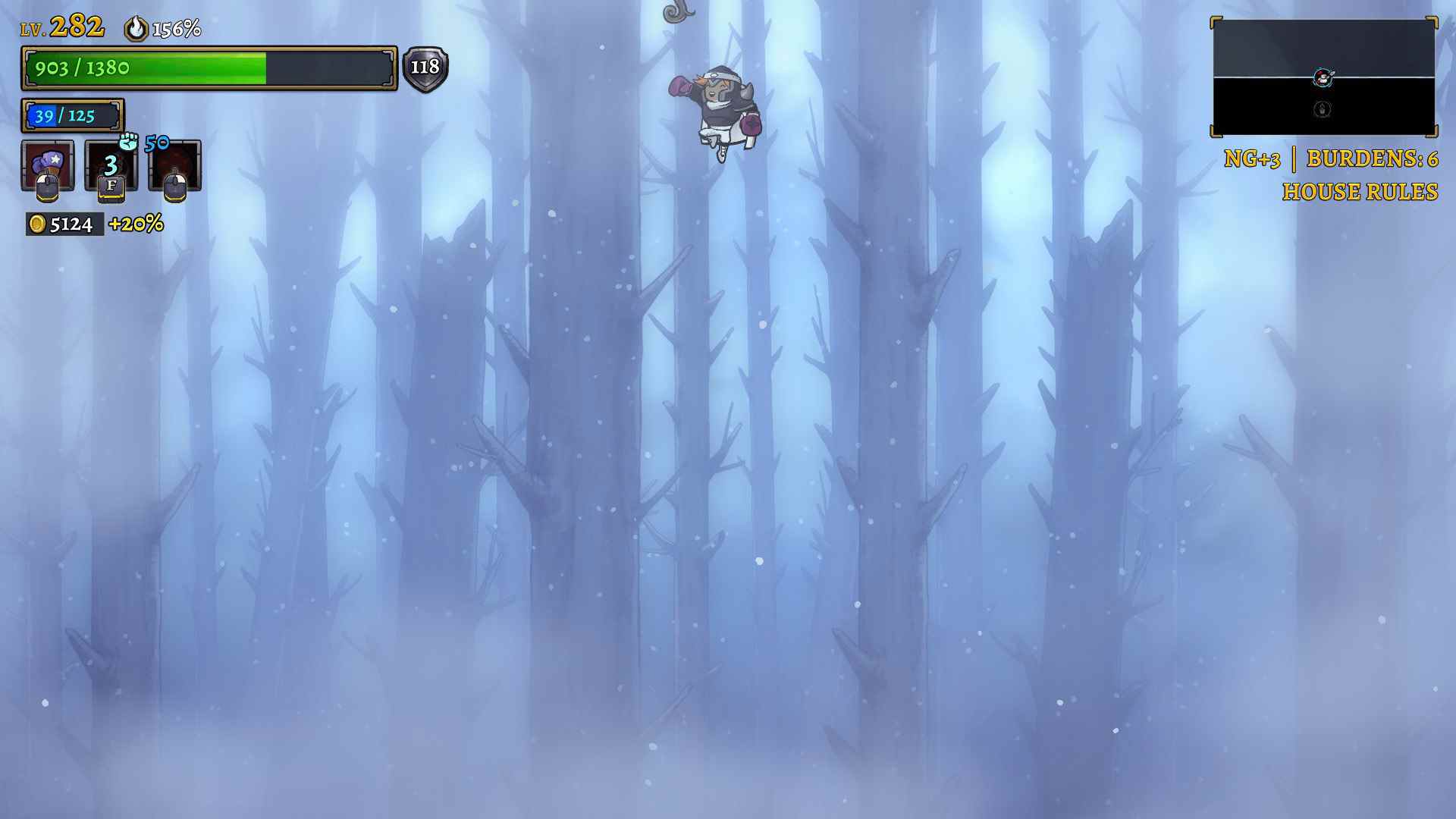 Emplacement de l'aubergine Rogue Legacy 2 dans le biome de la neige