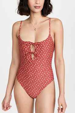 Maillot de bain noué sur le devant Madewell Second Wave