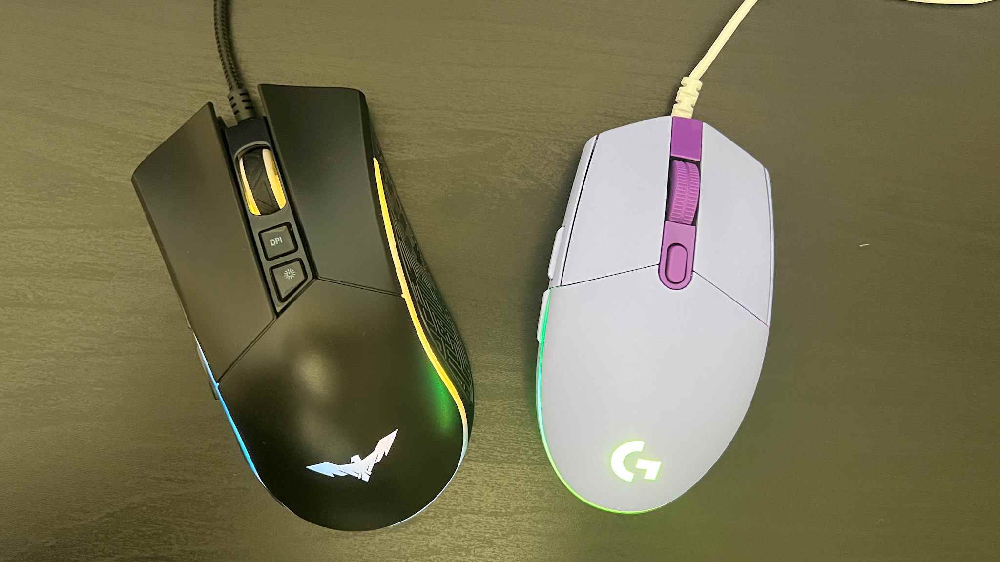 Souris de jeu Havit contre Logitech G203