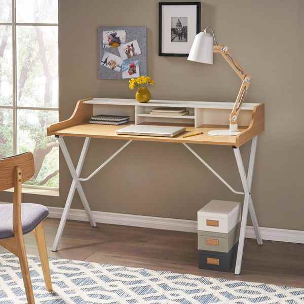 Christopher Knight Home Aalto Bureau d'ordinateur Blanc