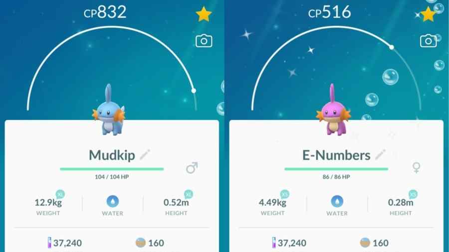 Ralts et Shiny Form dans Pokémon GO