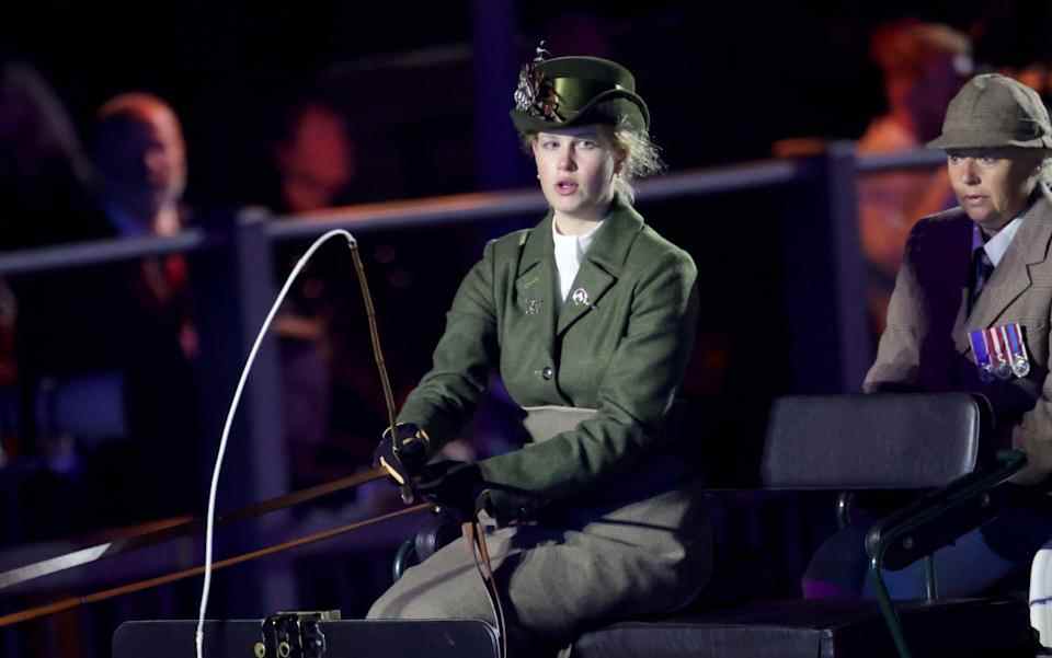 Lady Louise Windsor lors de la performance A Gallop Through History dans le cadre des célébrations officielles du jubilé de platine de la reine au Royal Windsor Horse Show à Home Park - Chris Jackson/Getty Images