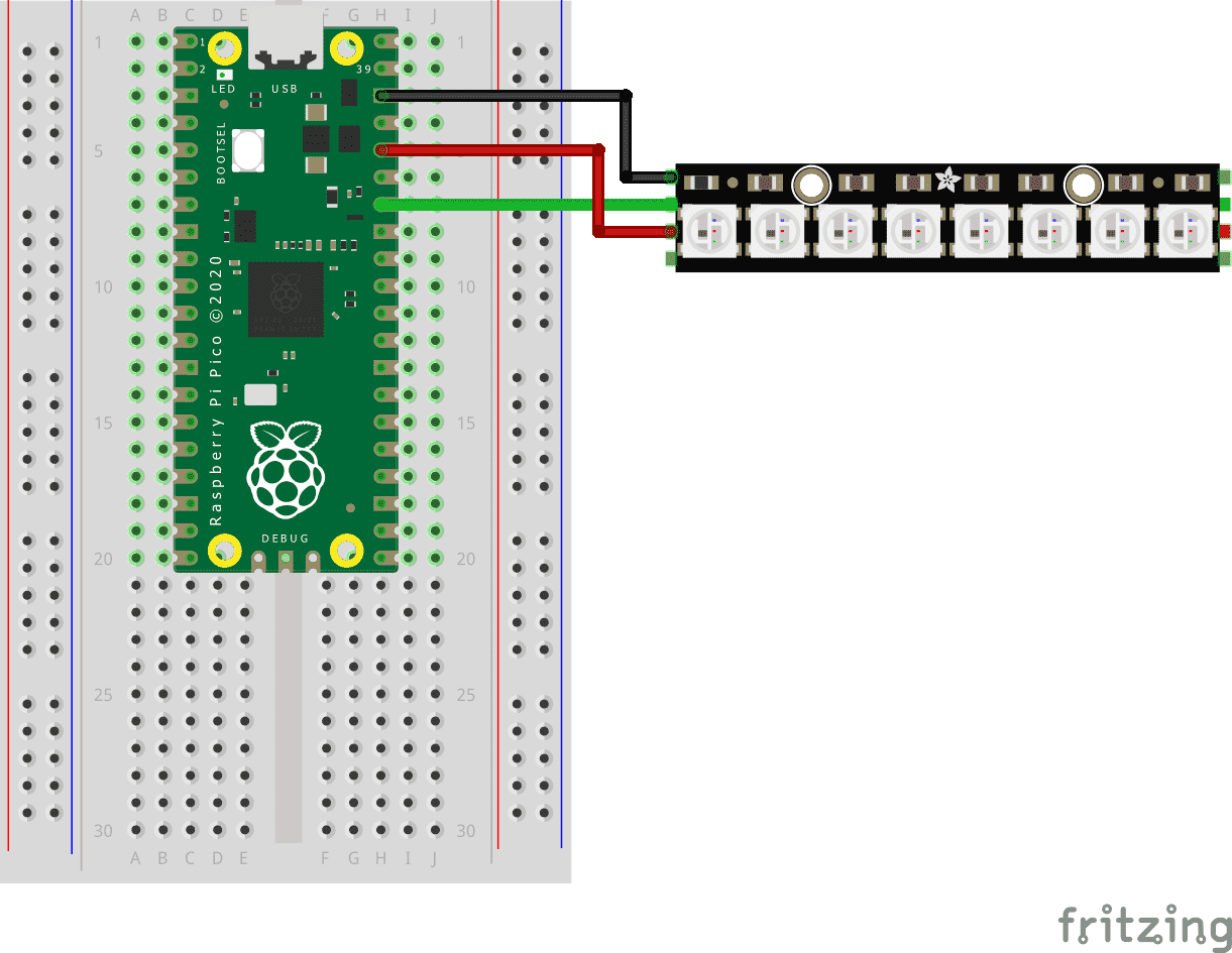 Neopixels avec BASIC sur Raspberry Pi Pico