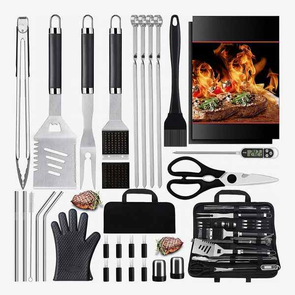 Grilljoy Ensemble d'accessoires de barbecue robustes de 31 pièces