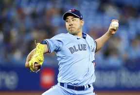 Le lanceur partant des Blue Jays Yusei Kikuchi livre un lancer en sixième manche contre les Mariners de Seattle au Rogers Center le lundi 16 mai 2022 à Toronto.  VAUGHN RIDLEY/GETTY IMAGES