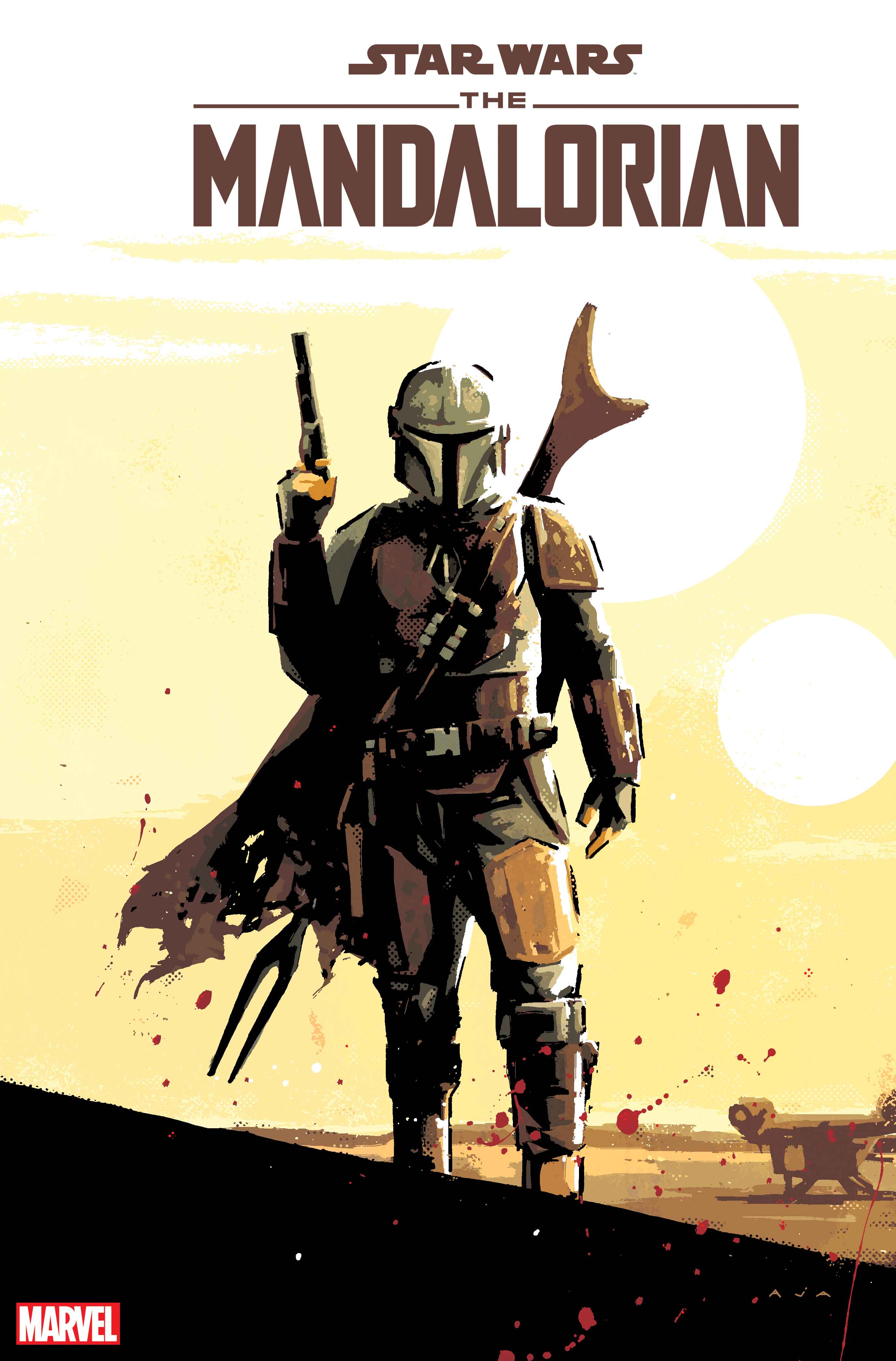 Couverture de la variante Star Wars: The Mandalorian # 1 par David Aja