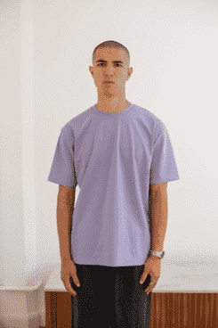 T-shirt bio Laine Basic en lilas