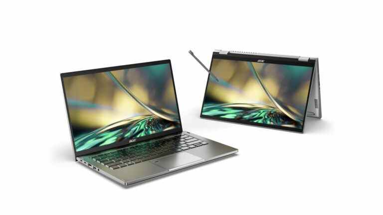 L’ordinateur portable convertible Spin 3 d’Acer comprend un stylet ancrable et des puces Intel de 12e génération