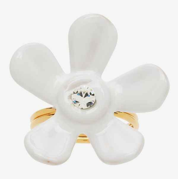 Marni Bague marguerite blanche