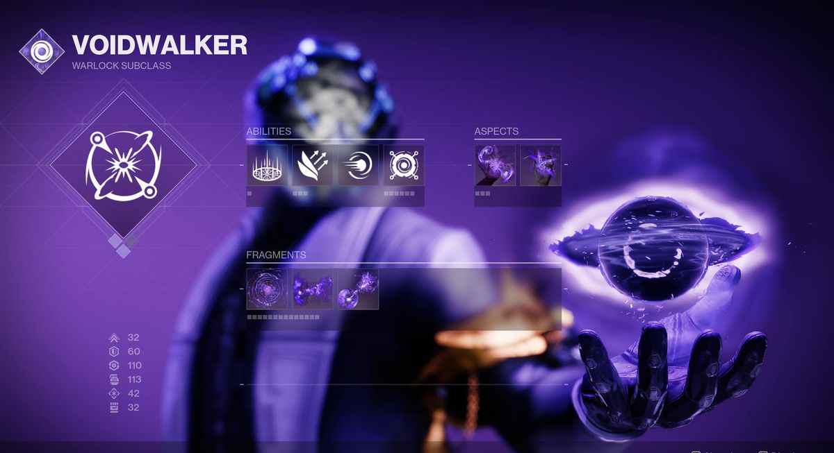 Le menu de build de Voidwalker configuré avec le build Cataclysm PvP