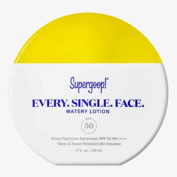 Super goup !  Tous.  Seul.  Visage.  Lotion Eau FPS 50