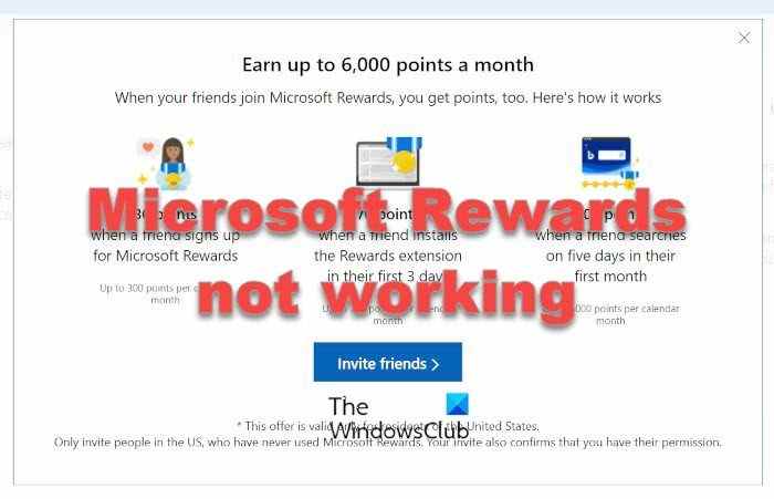 Microsoft Rewards ne fonctionne pas [Resolved]