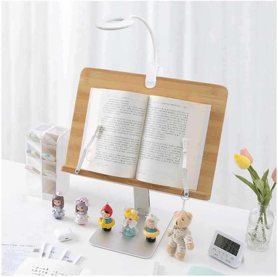 Lampe de support de livre mains libres en bois 