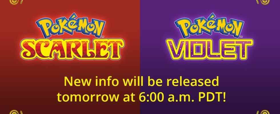 Pokemon Scarlet / Violet nouvelles à venir demain, le 1er juin