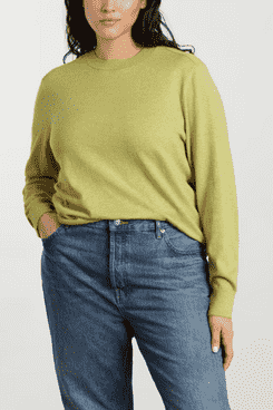 Everlane Le pull ras du cou en coton bio (Citronelle)