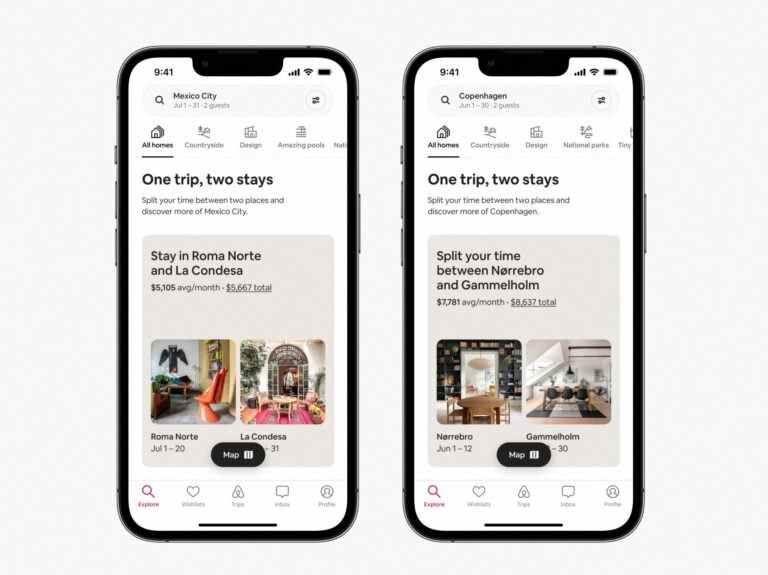Airbnb va permettre aux voyageurs de «séjours fractionnés» pour accueillir des voyages plus longs