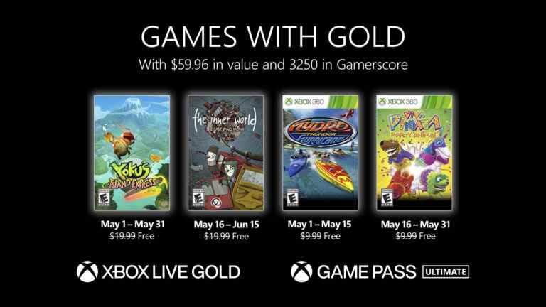 Annonce des jeux gratuits Xbox Live Gold pour mai 2022    
