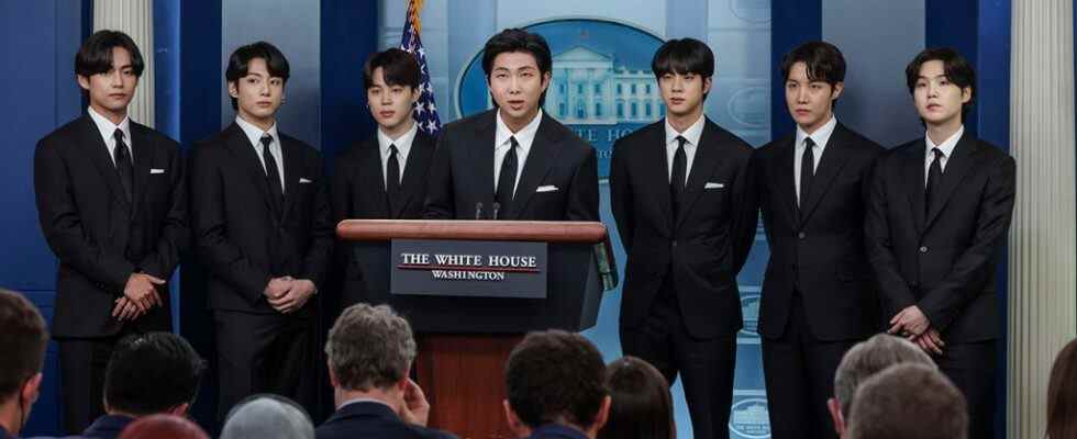 BTS délivre un message puissant contre les crimes de haine visant les Asiatiques lors d'un point de presse à la Maison Blanche