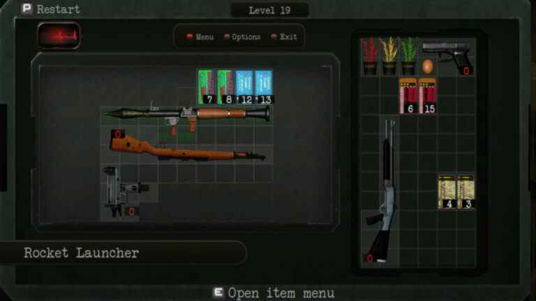 Ce jeu de puzzle est essentiellement l'inventaire Tetris de Resident Evil 4

