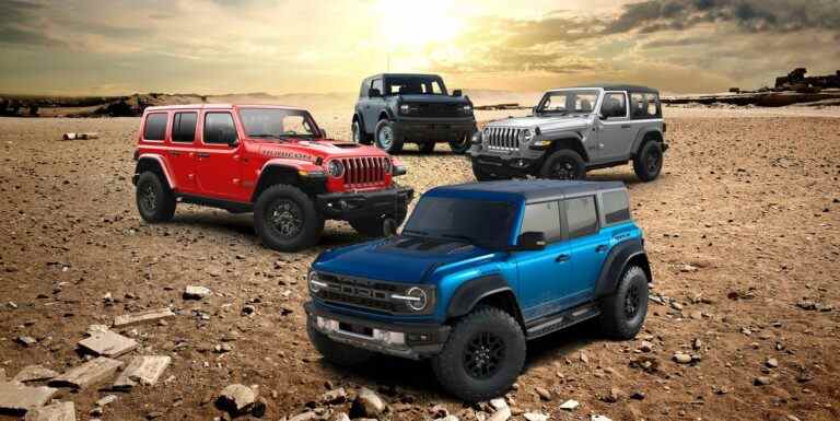 Comparaison des prix et des versions des Ford Bronco et Jeep Wrangler 2022