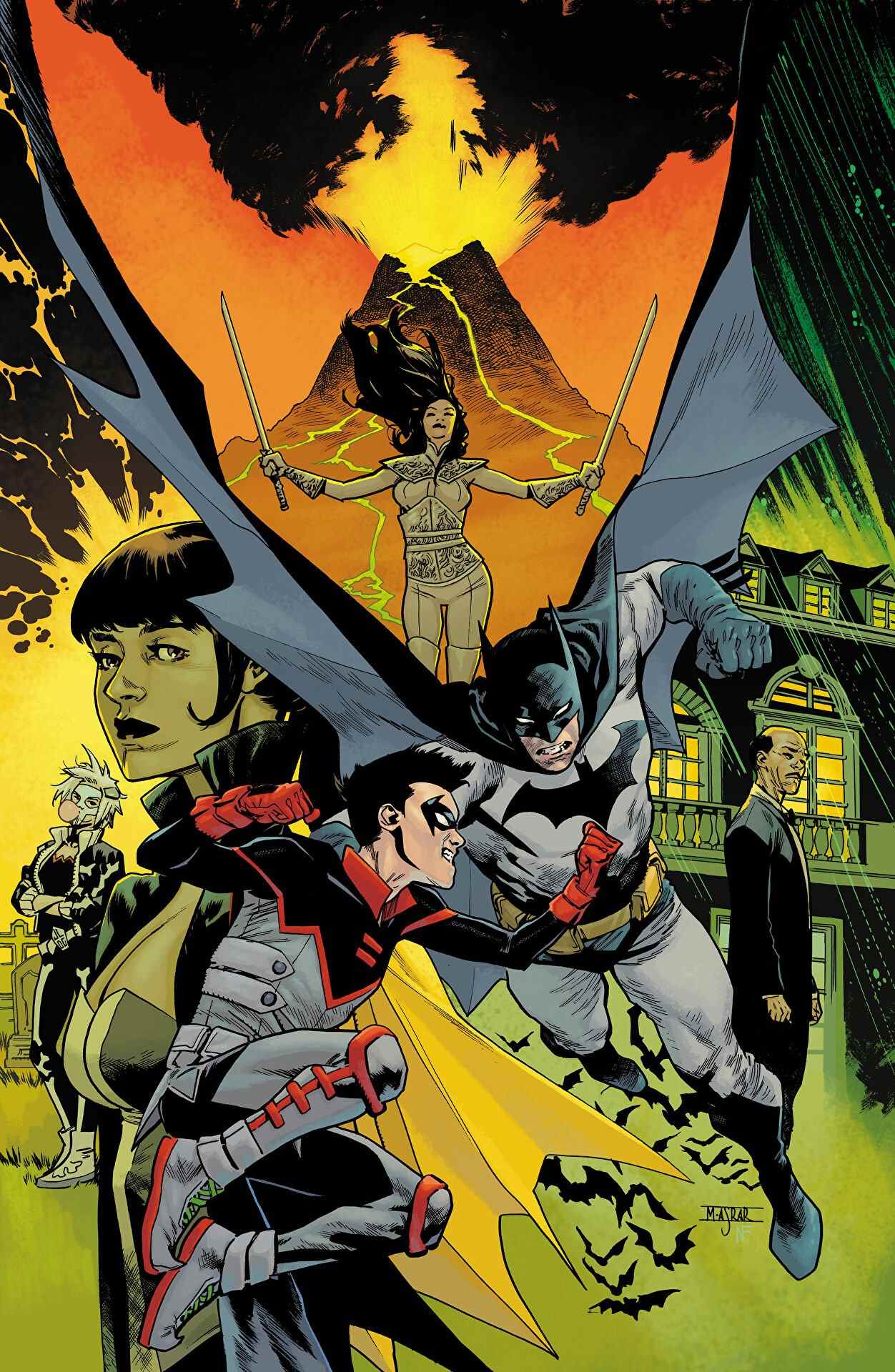 Couverture Batman vs Robin # 1 par Mahmud Asrar et Nathan Fairbairn