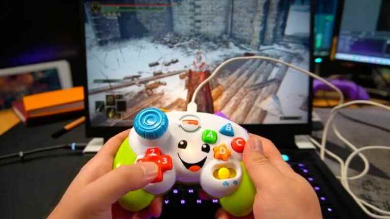 Fisher-Price Baby Controller modifié pour jouer à Elden Ring sur PC
