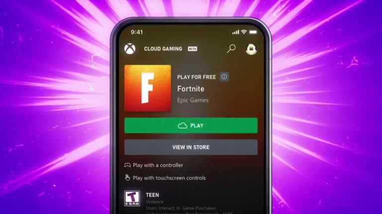 Fortnite revient sur iPhone et iPad avec Xbox Cloud Gaming